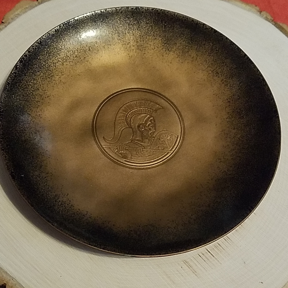 Bovano Enamel on Copper Roman Soldier Plate